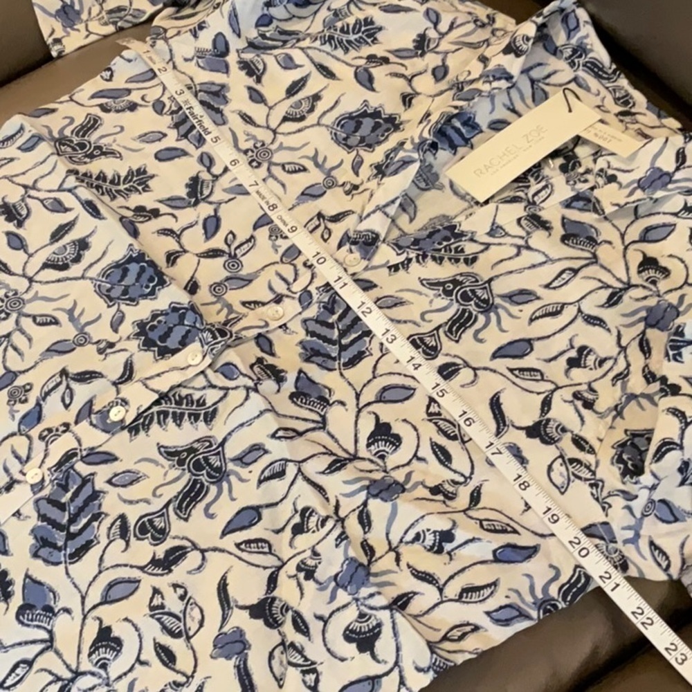 Rachel Zoe linen button up shirt - Picture 6 of 7